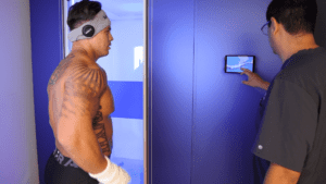 man getting Cryotherapy