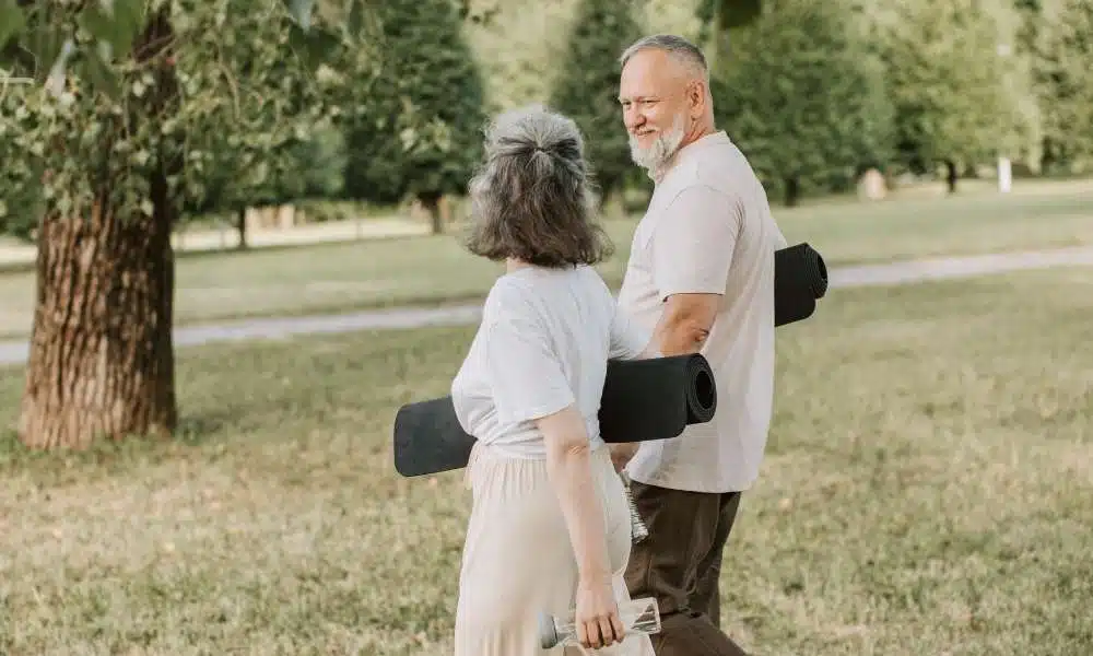 Couple focused on increasing longevity through advanced medical treatments in the Bay Area.