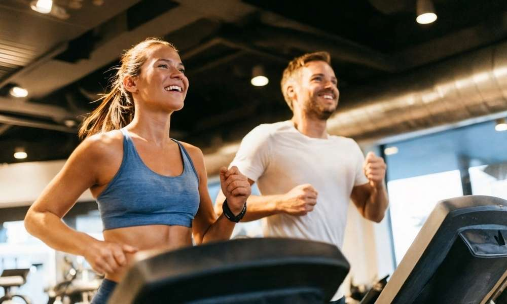 Happy couple celebrating their wellness and body transformation in the Bay Area.