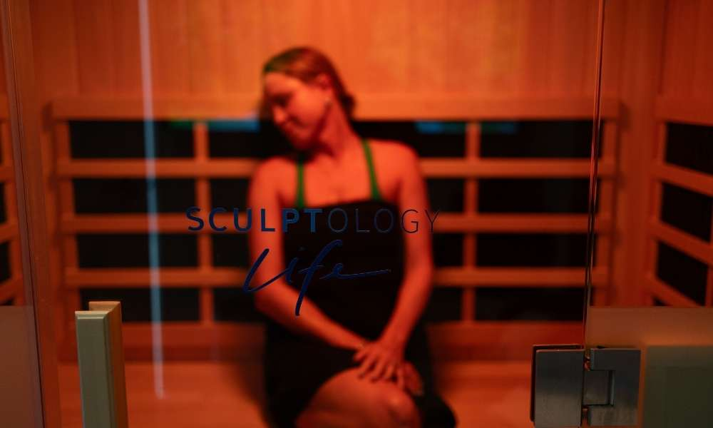 Deep tissue rejuvenation in an Infrared Halo Sauna at Sculptology Lafayette.