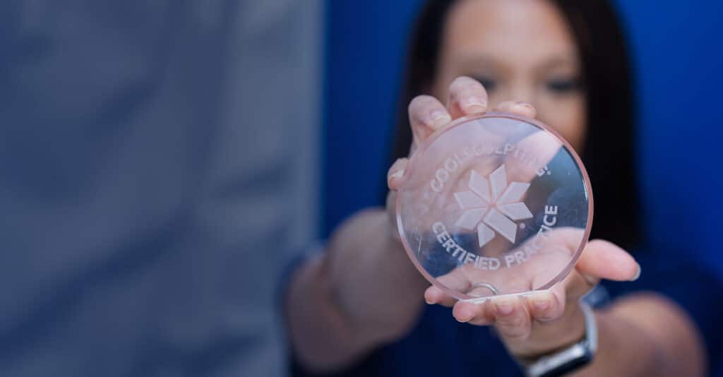 CoolSculpting award recognizing Sculptology as top-performing clinic