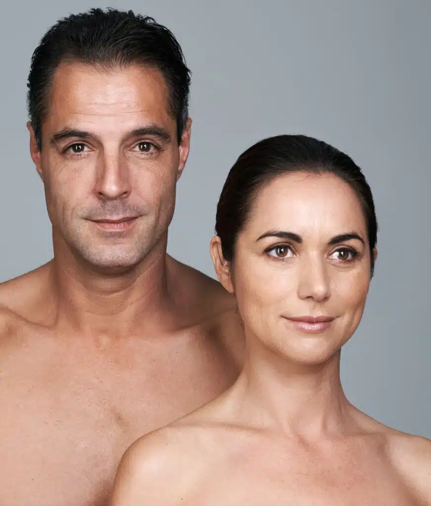 Couple arriving for aesthetic and wellness treatments at Sculptology Wellness Center