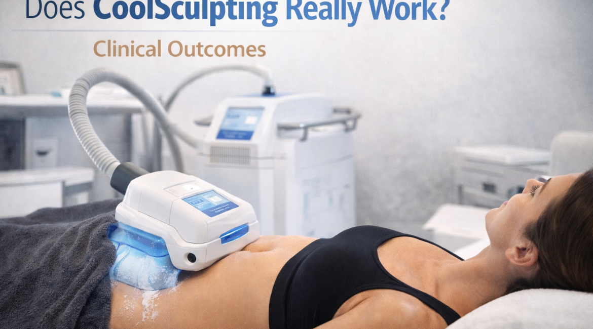 CoolSculpting treatment in clinic setting