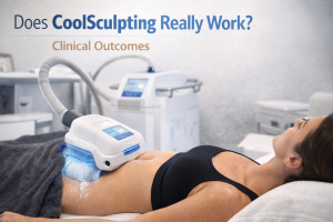 CoolSculpting treatment in clinic setting